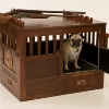 Crate with dog and Guns