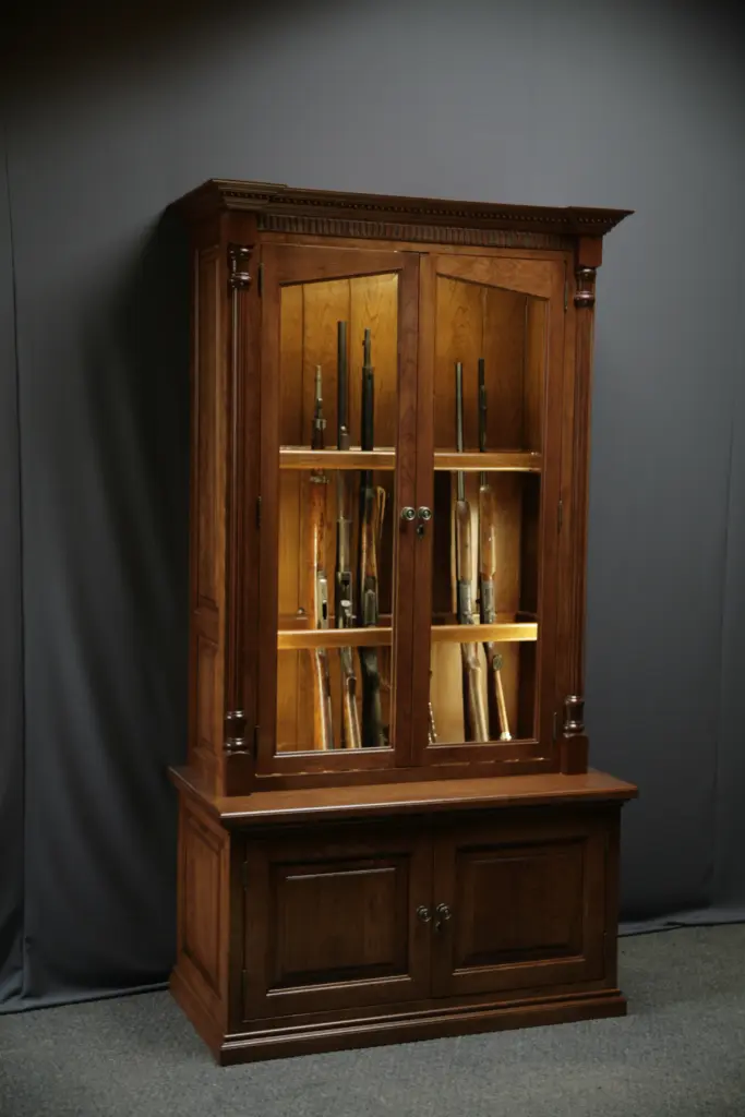 LED lighting options for gun display safes