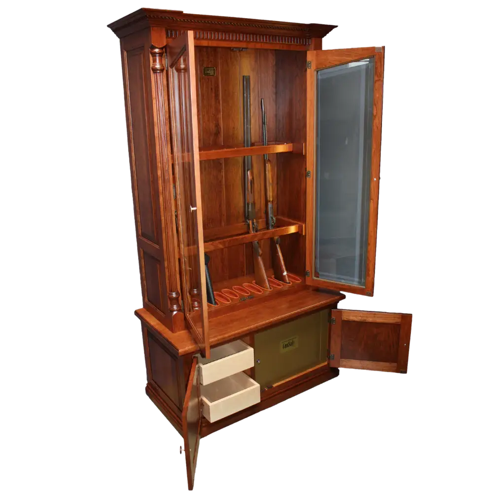 12-Gun-Cherry Wood-Gun Safe